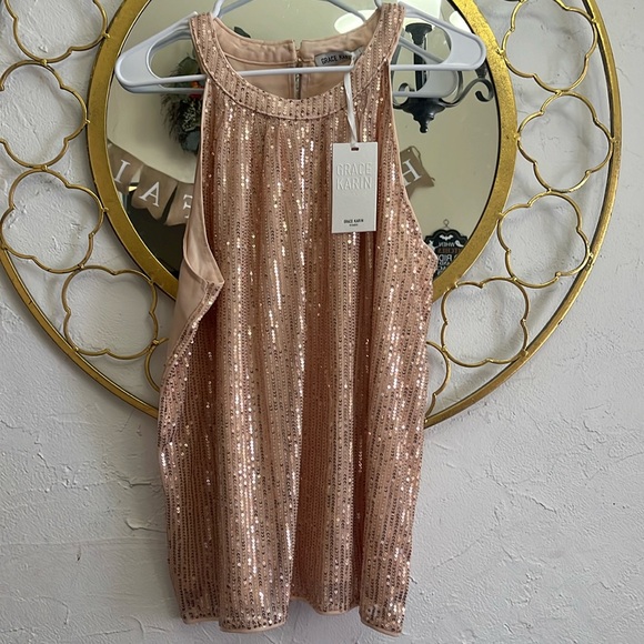 Grace Karin Tops - GRACE KARIN Sequin Halter Tops for Women